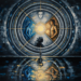 A luminous Jungian mandala integrates persona, shadow, anima-animus, ego, and Self.